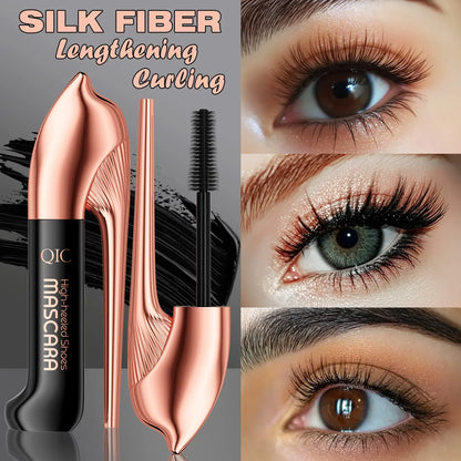 QIC High-heeled Shoes 3D Fiber Mascara - Waterproof Black