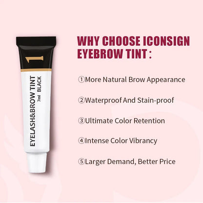 Iconsign Eyelash and Eyebrow Dye Tint Kit - Waterproof Cream