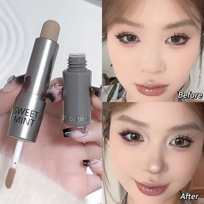 Dual-End Liquid Bronzer Stick Face Brightening Shaping Concealer Pencil 3D Long Lasting Corrector Nose Shadow Contouring Makeup
