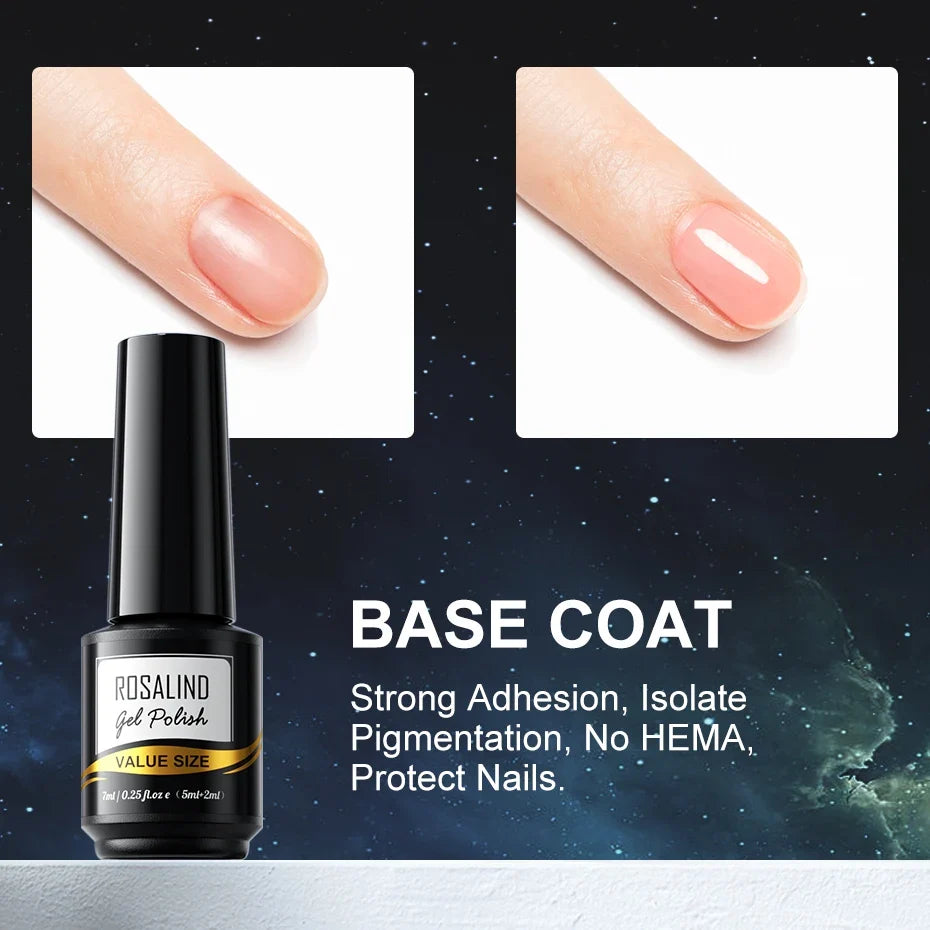 ROSALIND 7ml/15ml Summer Green Gel Nail Polish Semi Permanent Nail Art Manicure Soak Off Top Base Matt Hybrid Varnishes UV Gel