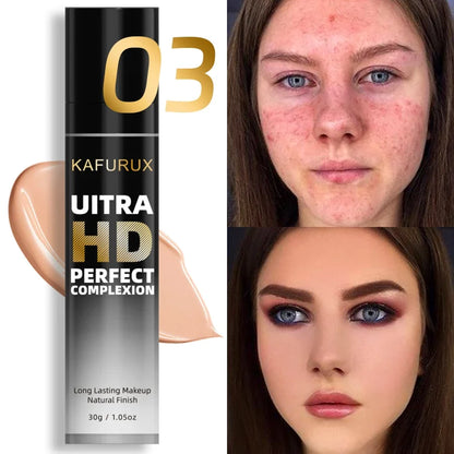 8-Color Face Foundation Cream Oil-Control Matte Concealer Waterproof Liquid Full Coverage Nude Base Professional Makeup Products