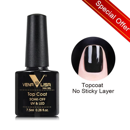 VENALISA 3-in-1 UV Gel Polish One-Step Gel Lacquer Organic Soak off Nail Art Varnish for LED/UV Light New Arrival Nail Salon