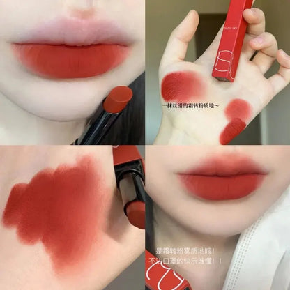 TX010 Thin Tube Matte Lipstick Waterproof Sweatproof Long-Lasting Makeup Resistant Dual Use on Lips And Cheeks