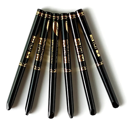 3pcs Black Eyeliner Pencils -Waterproof, Sweatproof & Smudge-Proofwith Easy Twist Application for Flawless Eye Makeup