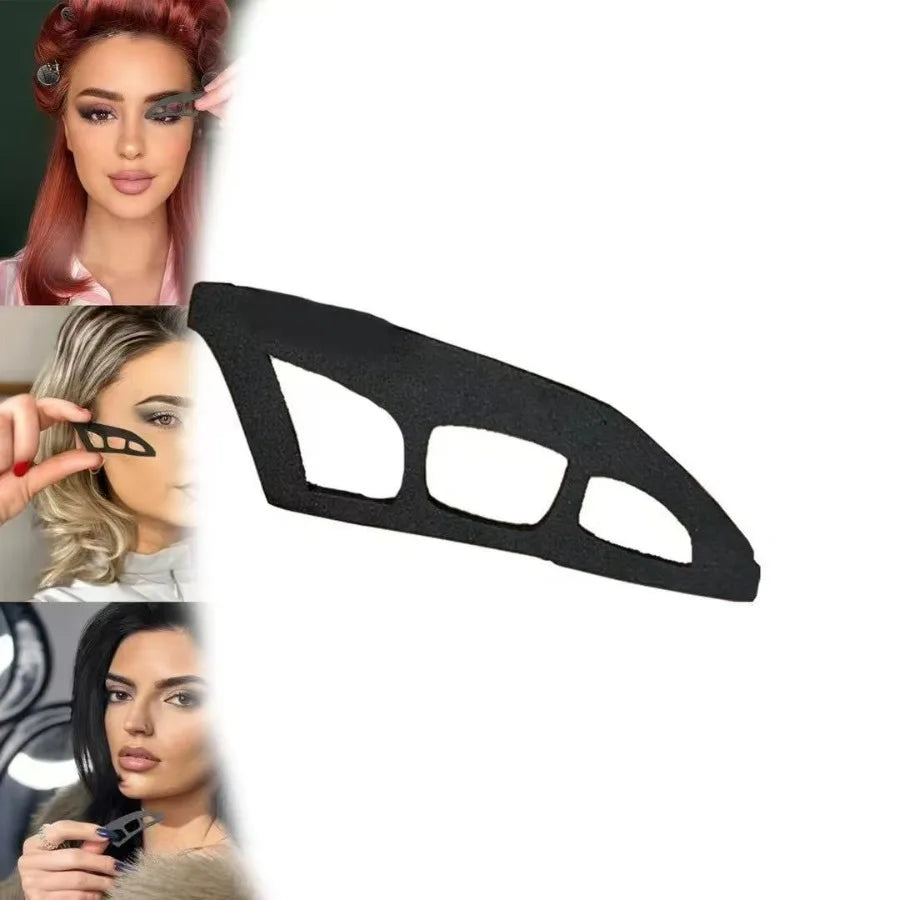 Hypoallergenic Oval Eyeshadow Stencil Tool for Beginners  with ABS Plastic Handle, Perfect for Smoky Eye Makeup Looks