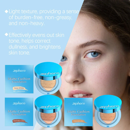 Cushion Foundation Concealer Matte Long Lasting Oil-Control Waterproof CC Cream Nature Whitening Face Makeup Cosmetics BB Cream