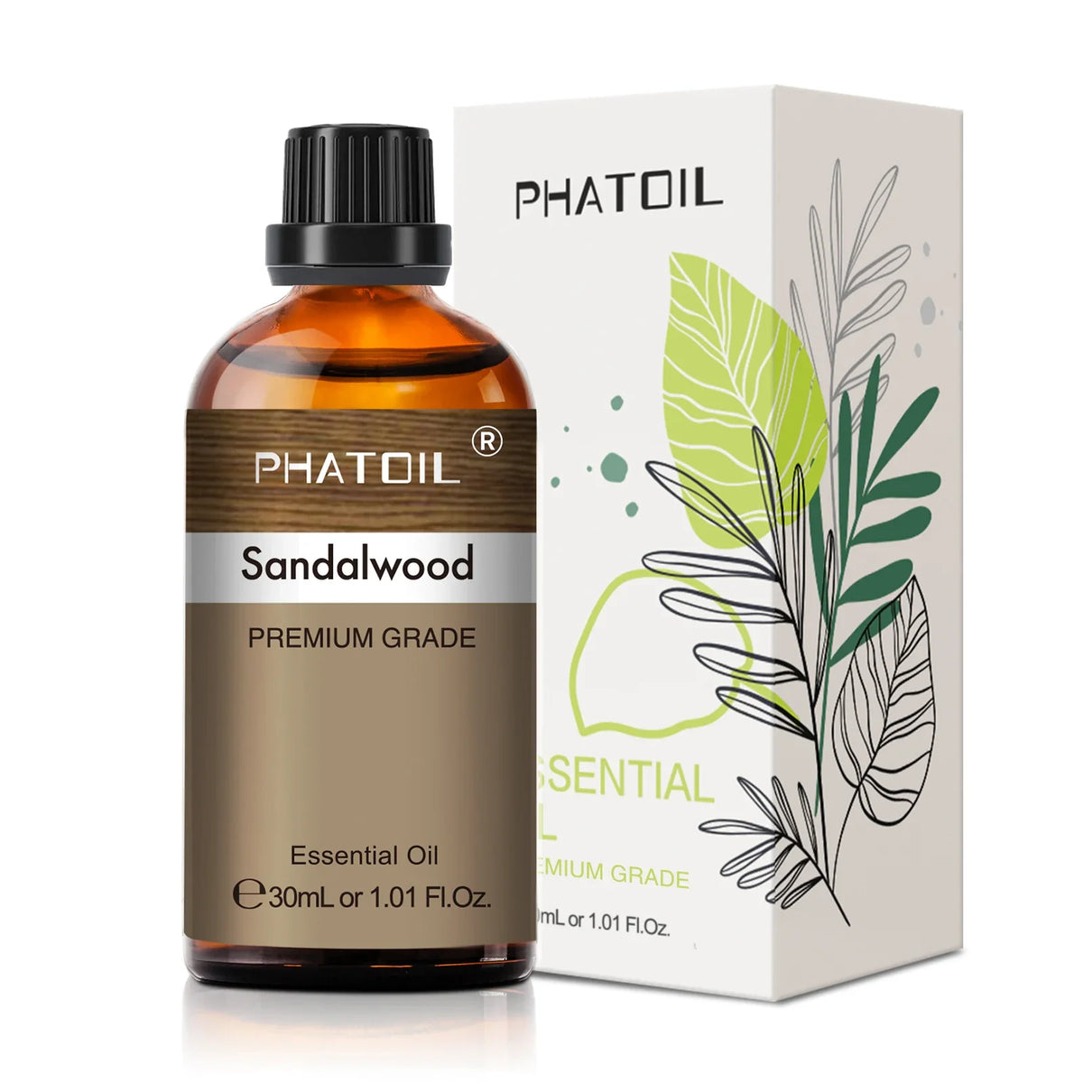 PHATOIL 1PCS Aromatherapy Essential Oil 30ml Lemon Eucalyptus Lavender Bergamot Jasmine Juniper Rose Vanilla Aroma Essential Oil