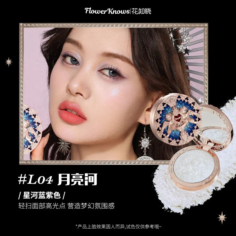 The Flower Knows Little Angel Collection Relief Highlight Face Powder iluminador Makeup Contour Highlighter Palette 8g/0.3Fl.oz