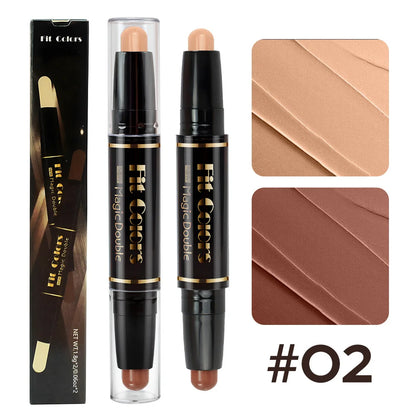 Double Head Highlight Pen Face Make Up Liquid Waterproof Contouring Foundation Contour Makeup Concealer Stick Pencil Cosmetics