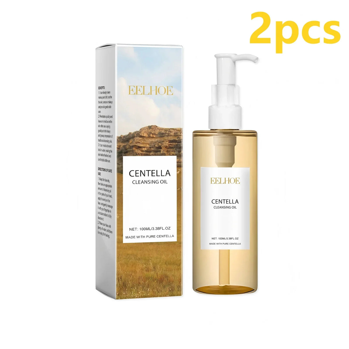 EELHOE Facial Cleansing Oil Centella Asiatica Skin Care for Sensitive Skin Barrier Repair Deep Skin Cleansing Makeup Remover Oil