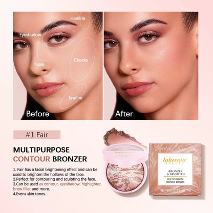 Matte Face Foundation Bronzer Pressed Powder Compact Long Lasting Oil Control Translucent Loose Setting Powder For Face Makeup