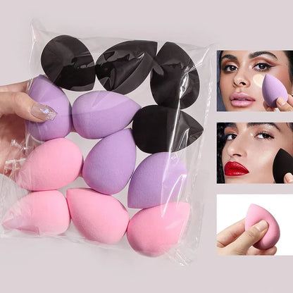 12pcs Makeup Sponges Multicolor Kit Makeup Blender Beauty Blenders Sponges Accessories Women Makeup Tools HZFP03