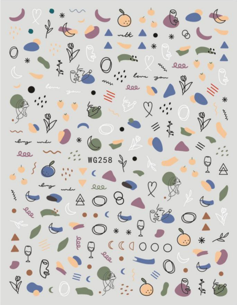 NAIL ART STICKER - 258