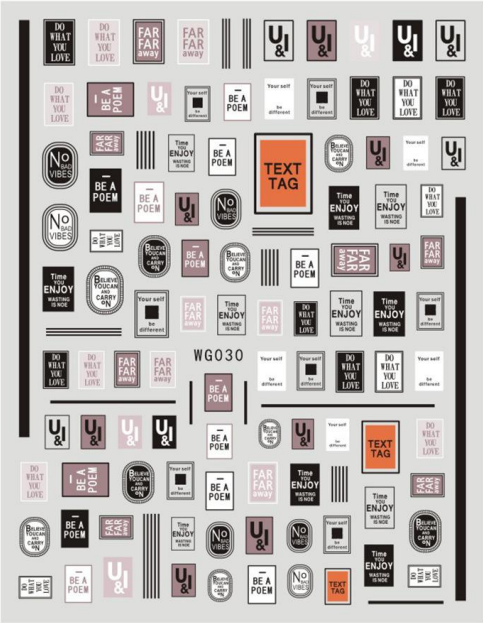 NAIL ART STICKER - 030