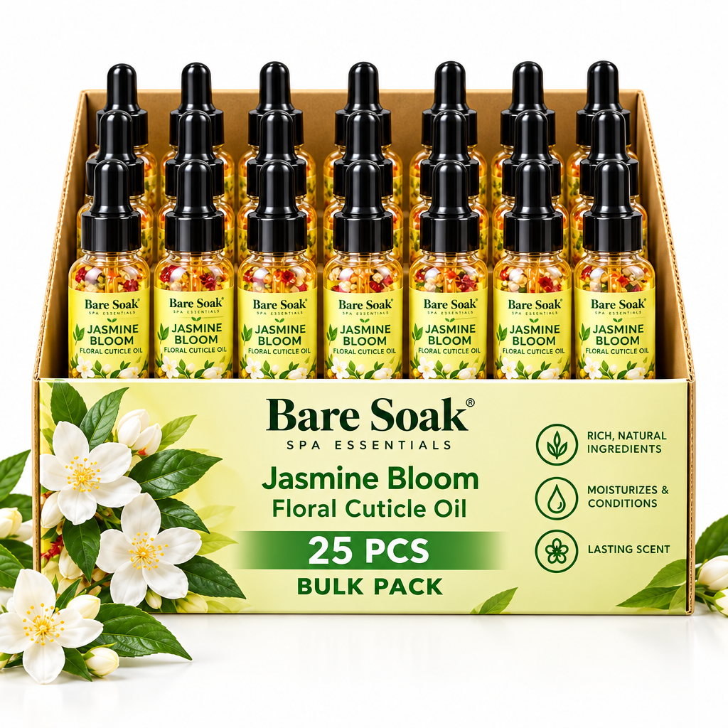 BARE SOAK CUTICLE OIL 2OZ. - JASMINE BLOOM