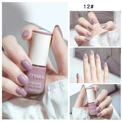40 Colors Autumn Brown Colors Series Gel Varnish Water Based Nail Polish  Water Based No Baking Quick Dry Peel Off Nail Varnish