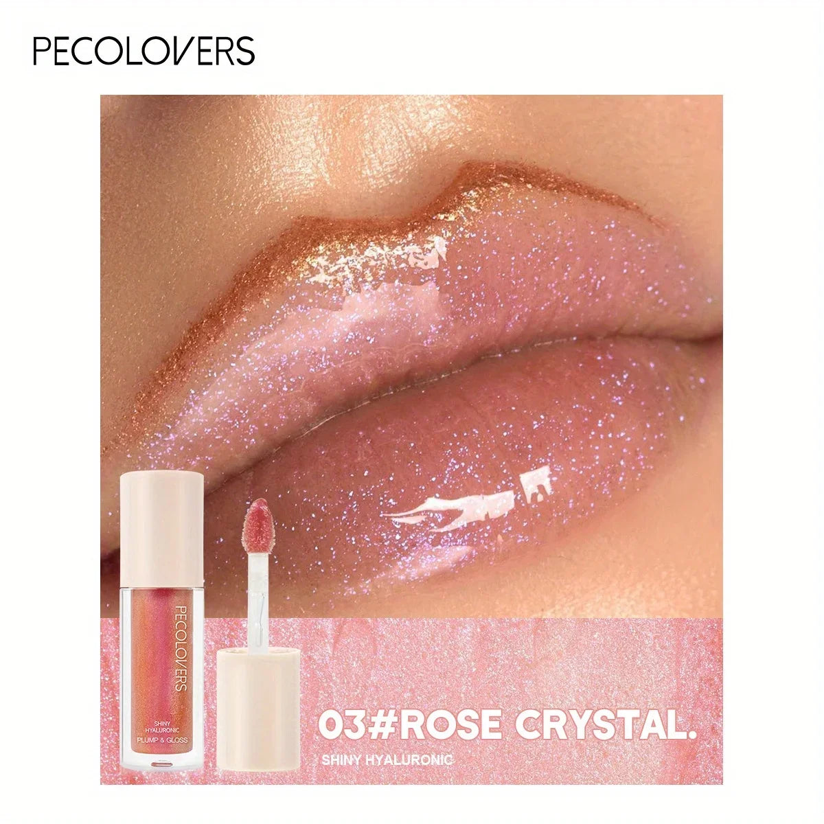 Mirror Waterproof Lip Gloss, Moisturizing Glitter Liquid Lipstick Makeup Long-Lasting Shine in Coral, Pink, and Skin Tones