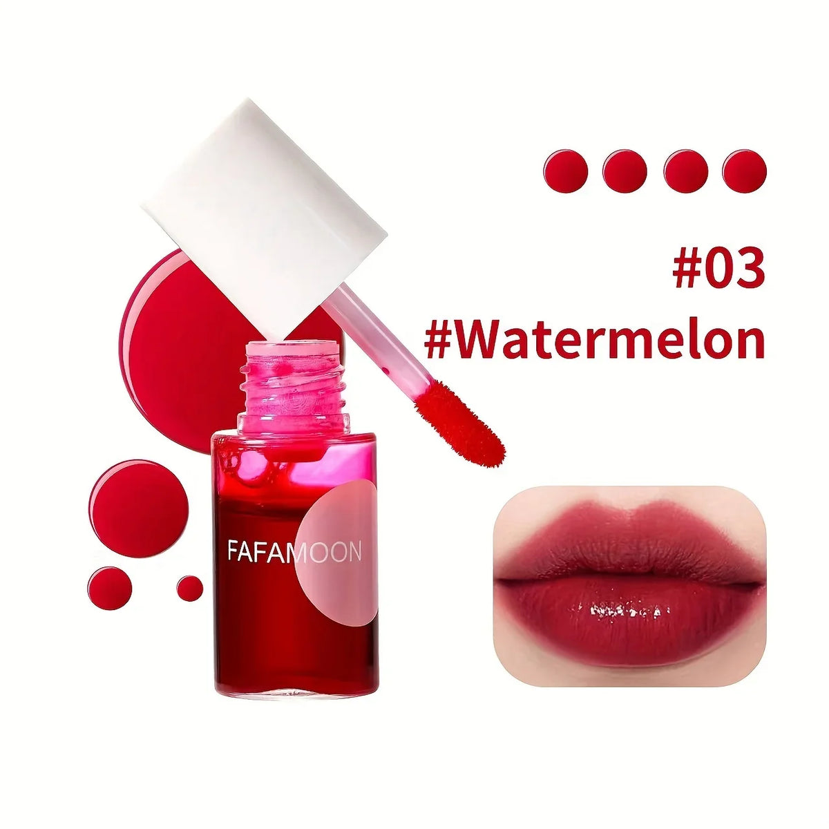 Fruity Lip Tint Water Gloss Tint, Moisturizing Waterproof Liquid Lipstick, Non-Stick, High Pigment, Long-Lasting Vibrant Colors