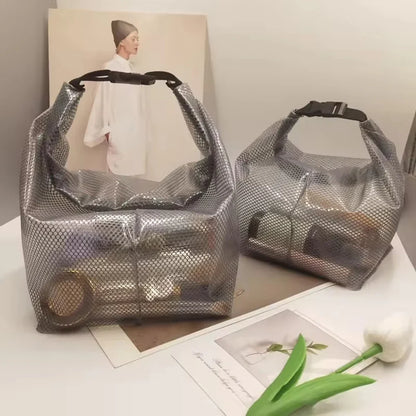 1PC/2PCS Travel Makeup Storage Bag - Large Capacity, Waterproof, Hand-Held, Suitable For Outdoor Swimming And Carrying.