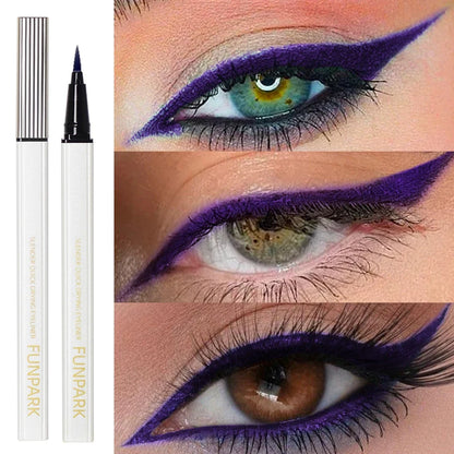 1PC New Purple Fine Liquid Eyeliner Long Lasting Eye Pen Waterproof Quick-drying Korean Makeup Products Beauty Matte Eye Pen