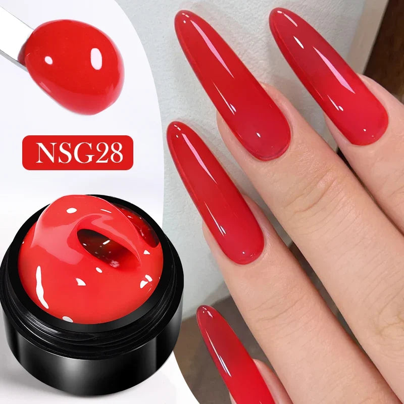 BORN PRETTY 15ml Clear Non Stick Hand Extension Gel 3D Shaping Sculpting Carving Nail Art Solid Hard Gel for Fake Nail