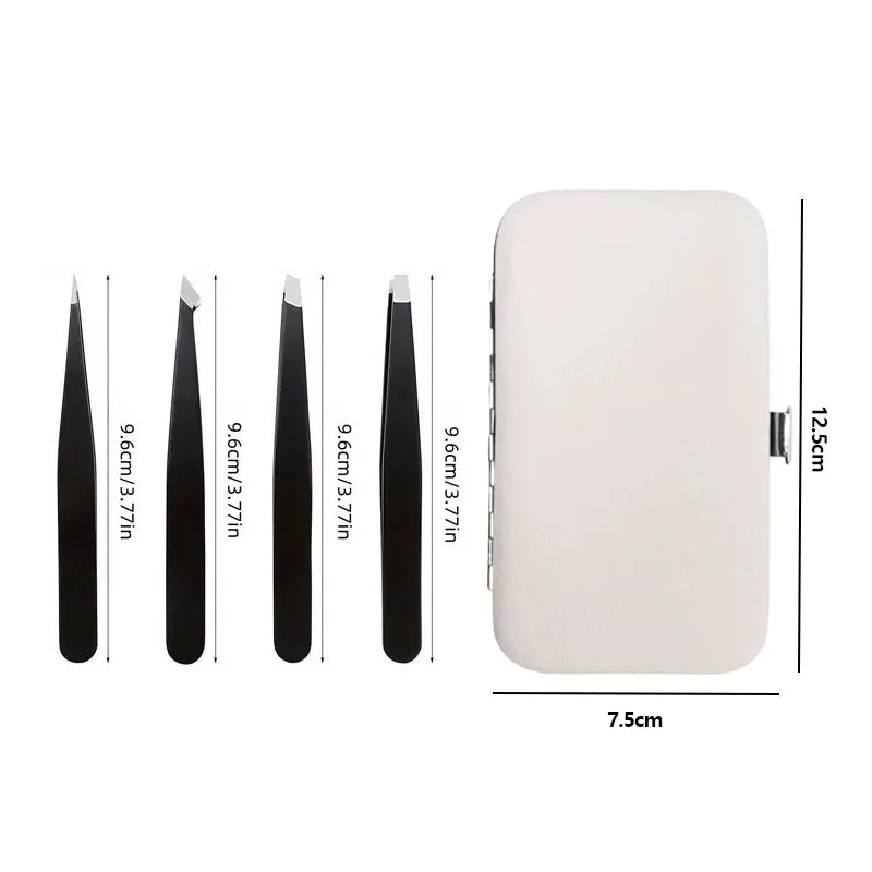 Makeup Mirror With Tweezer Kit, Compact Travel Set for Eyebrow Shaping For Handheld, Tabletop, Wall Use, Portable Mirror Set For