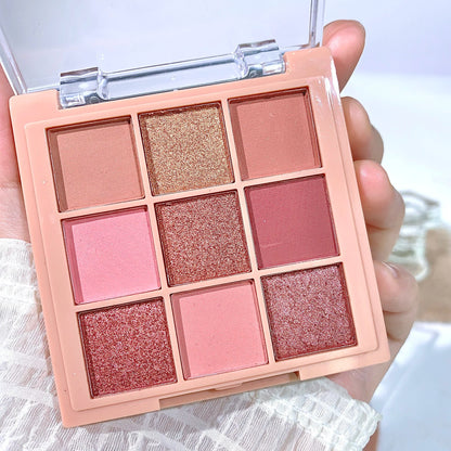 Warm Winter Brown Shadow Nine Colors Eyeshadow Earth Tone Autumn and Winter Low Saturation Orange Brown Palette Milk Tea