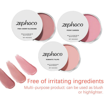 Pink Sakura Cream Blush Makeup Natural Cheek Tint Long Lasting Hydrating Lightweight Blusher Stick  Smooth Comfortable to Wear