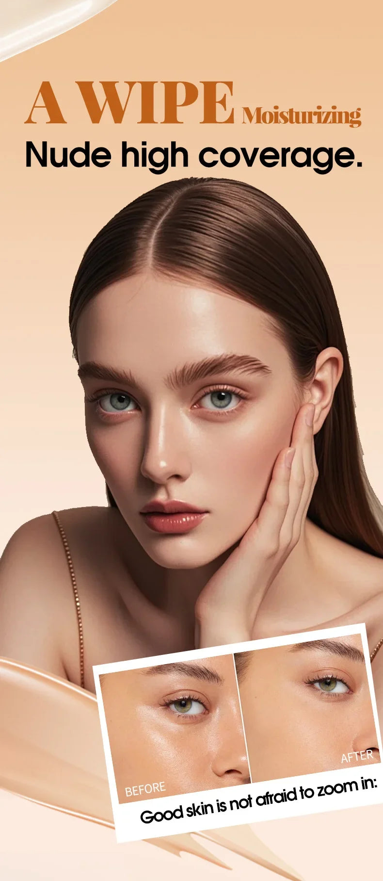 Eraser Concealer Double-Head Foundation Stick, Nine-color Waterproof Non-Gluggy Solid Foundation Cream
