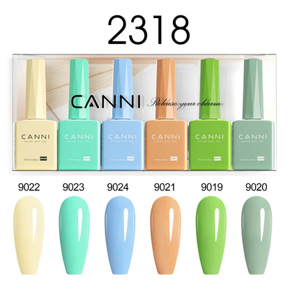 6pcs*9ml CANNI HEMA FREE Nail Gel Polish Set Gorgeous Color Semi Permanent Pigmented Painting Gel Soak off UV LED Gel Nails Kit
