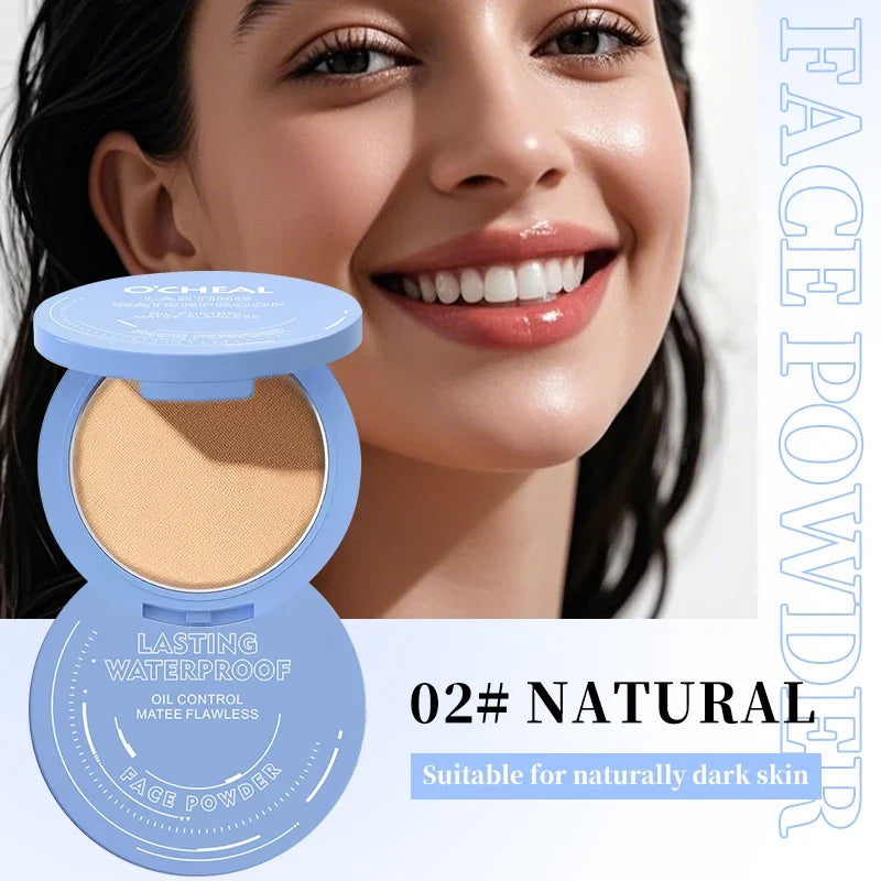 Ocheal Matte Face Setting Powder Oil-control Lightweight Radiant Foundation Pressed Powder Face Full Coverage Makeup Cosmetic