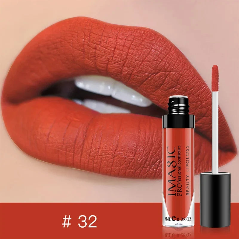IMAGIC matte 28 color Sexy Matte Lipstick lipgloss Waterproof Long Lasting Gloss Beauty makeup lip gloss fashion lip