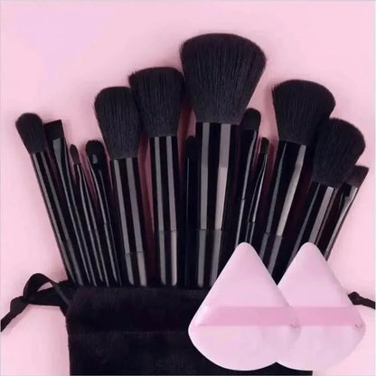 Vegan Makeup Brush Set - Soft Fluffy Kabuki & Blending Brushes for Foundation, Contour & Baking, Cruelty-Free Salon Tools