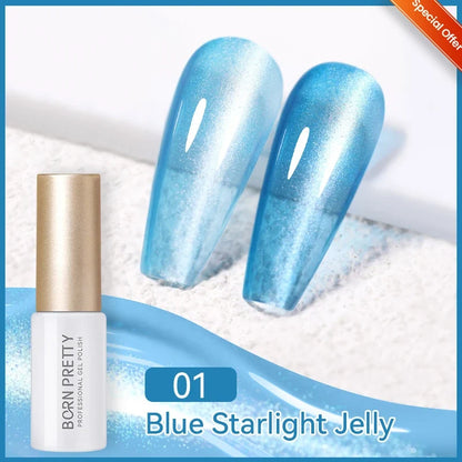 BORN PRETTY 10ml Sliver Carat Mirage Reflective Glitter Gel Nail Polish Sparkling Ultra Shine Soak Off UV Nail Art Gel Varnish