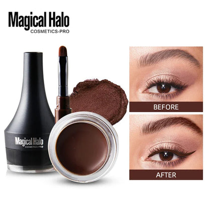 Waterproof Eyebrow Pomade & Gel Eyeliner Cream - Long-lasting 4.5g
