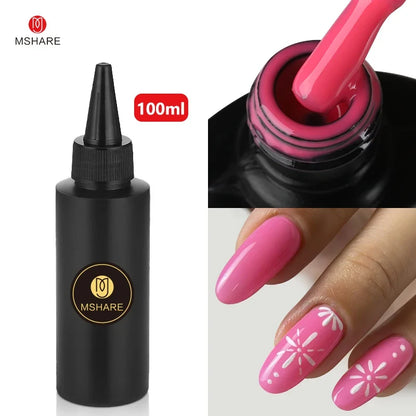 MSHARE 100ML Nail Gel Polish Soak Off UV LED Nails Vernis Semi Permanent Varnish Polish White Red Nail Gel Art