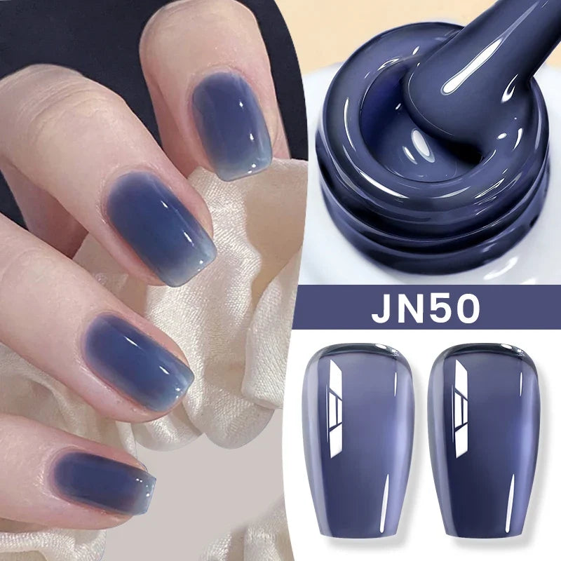 BORN PRETTY Jelly Nude Gel Nail Polish 10ml Light Pink Peach Translucent Color UV Light Cure Gel Varnish Nail Art DIY at Home