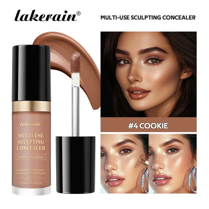 lakerain  5-Color Waterproof Concealer Matte High Coverage Oil-Control Foundation for Acne Scars and Dark Circles Cosmetics