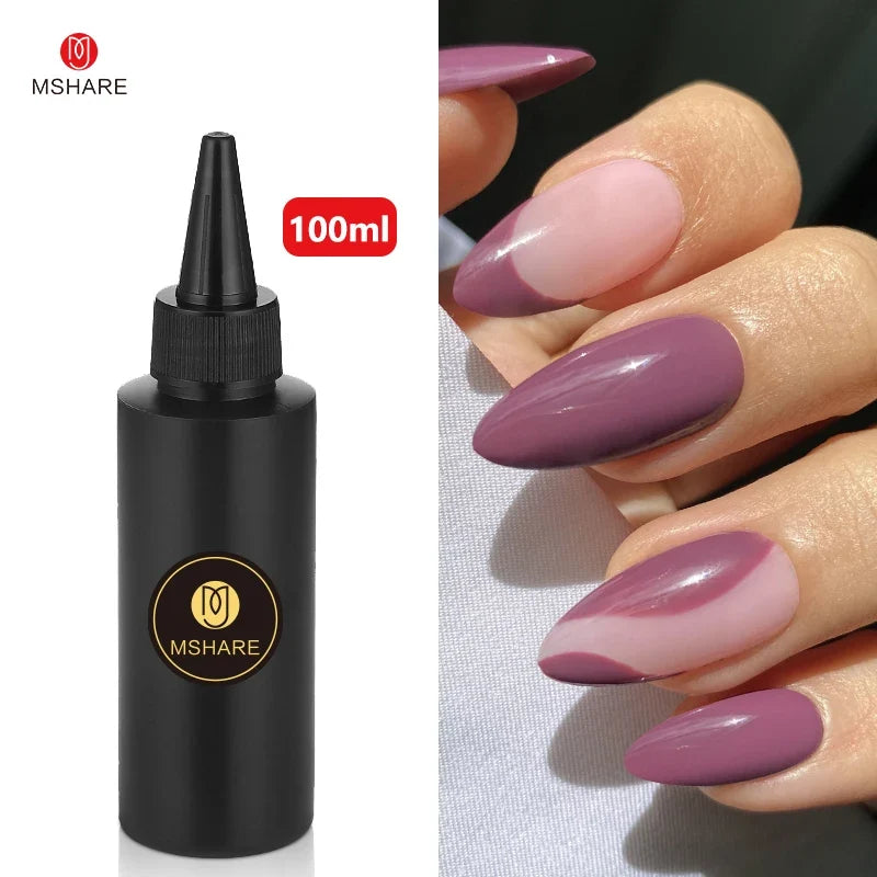MSHARE 100ML Nail Gel Polish Soak Off UV LED Nails Vernis Semi Permanent Varnish Polish White Red Nail Gel Art