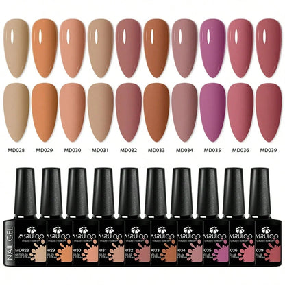 10pc Nail Gel Polish Set HEMA FREE All-Season Nails DIY Nail Art UV/LED Painting Vernis Manicure Kit Long Lasting Hybrid Gel