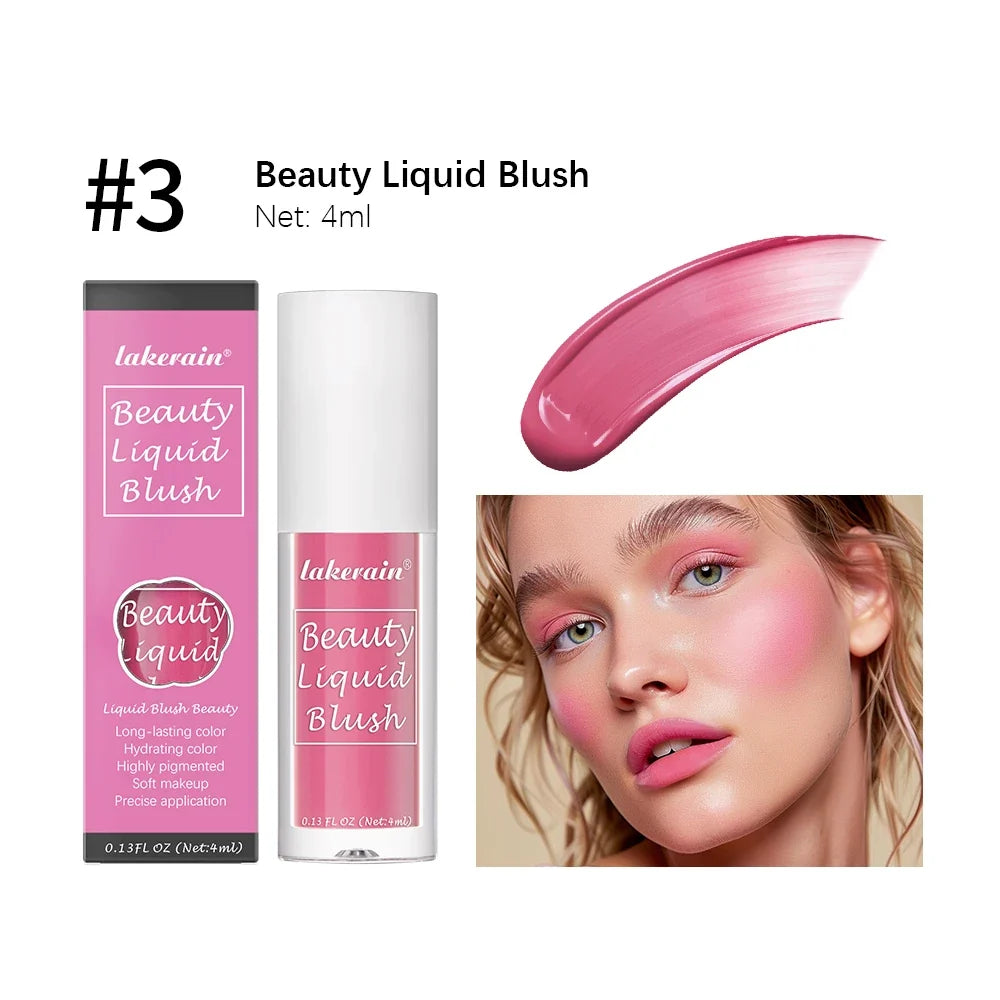 Beauty Liquid Blush Velvet Matte Blusher Face Pigment Lasting Waterproof Natural Cream Cheek Tint Orange Peach Maquiagem 4ml