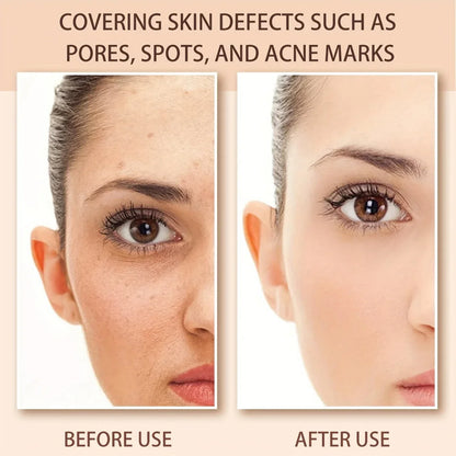 Cream foundation stick, flawless satin powder foundation, long-lasting waterproof full coverage foundation, suitable for conceal