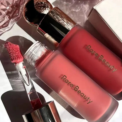 11 Color Matte Liquid Powder Blusher, Lip and Cheek Dual-Use Powder Blusher, Low Saturation, Natural Moisturizing Facial Makeup