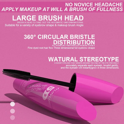 5D Mascara Waterproof Curling Lengthening Eyelash Extension Non-smudging Long-lasting Eyelashes Black Volume Mascara Cosmetics