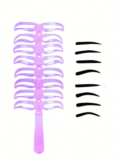 8-In-1 Reusable Eyebrow Template Set, Eyebrow Template Tool, Eyebrow Makeup Model Tool And Accessories