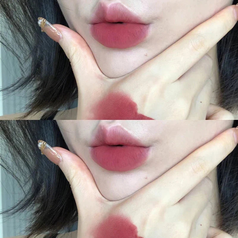 Single Velvet Matte Mist Lip Gloss,Waterproof Non-Stick Cup Lip Glaze Smudge Proof Not Fade Liquid Lipstick