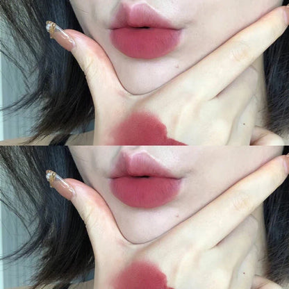 Single Velvet Matte Mist Lip Gloss,Waterproof Non-Stick Cup Lip Glaze Smudge Proof Not Fade Liquid Lipstick