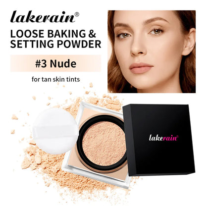 Waterproof Loose Baking&Setting Powder Long Lasting Oil Control Matte Setting Powder Natural Brightening Face Cosmetics