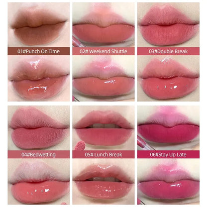 CACE Double Head Lip Gloss Sexy Red Lip Makeup Lip Mud Mirror Water Gloss Lip Glaze Matte Lipstick Waterproof Korean Cosmetics