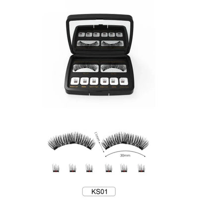 3D 3 Magnetic Eyelashes Natural Soft Reusable Easy To Wear Eyelash Extension Beauty Makeup Tool fake mink false eyelashes